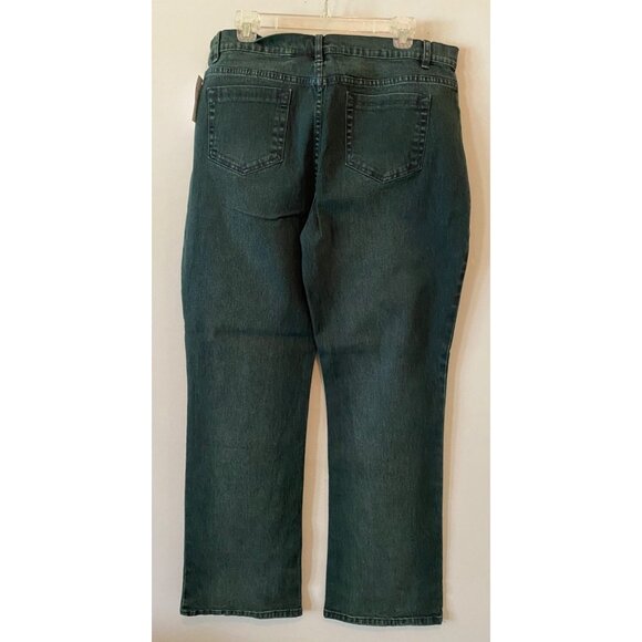 NWT DG 2 Diane Gilman Denim Blue Jean Straight Leg Size 16 - Picture 2 of 10